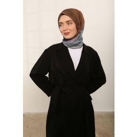 ShantuQ Mürdüm/Yeşil Dijital Renk Geçiş Soft Eşarp