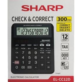 Sharp EL-CC12D 12 Hane İşlem Kontrollü Masaüstü Hesap Makinesi