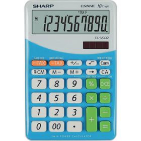 Sharp EL-M332BBL Mavi 10 Hane Masaüstü Hesap Makinesi