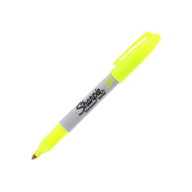 Sharpie 1881076 Permanent Neon Sarı Marker