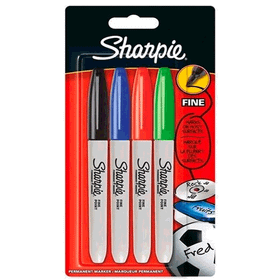 Sharpie 1985858 Permanent Fine 4 lü Standart