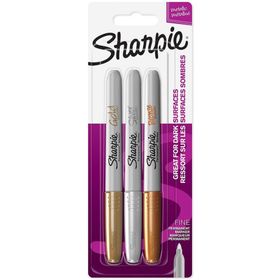 Sharpie 1986006 3'lü Blister Altın Gümüş Bronz Metalik Markör Kalem