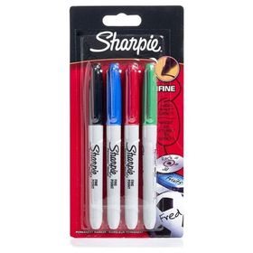 Sharpie 811010 Fine Permanent 4'lü Kalem Standart Renkler