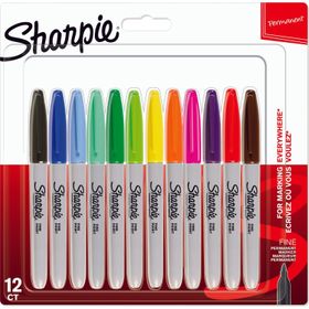 Sharpie Fine Permanent 12'li Karışık Markör