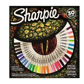 Sharpie Fine Permanent 30'lu Kertenkele Karışık Markör