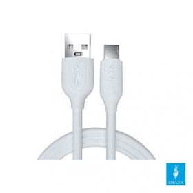 Shaza 2.4A 1 mt Beyaz USB Micro Hızlı Şarj ve Data Kablosu