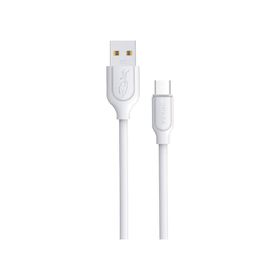 Shaza 2.4A 1 mt Beyaz USB Type-C Hızlı Şarj Data Kablosu