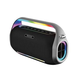 Shaza 250W Siyah Ses Çıkışı Mikrofonlu Taşınabilir Bluetooth Hoparlör