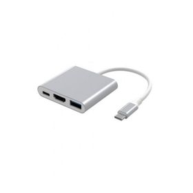 Shaza 3 in 1 Type-C To HDMI Hub Port Adaptör PD USB 3.0 4K HDMI Çıkışlı