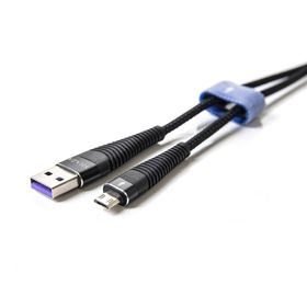 Shaza 5A 100W 2 mt USB Micro Örgülü Hızlı Şarj ve Data Kablosu