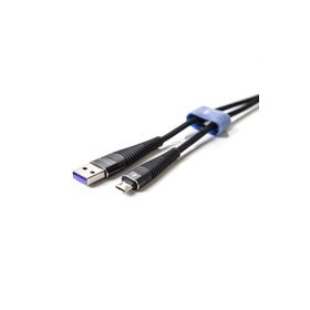 Shaza 5A 100W 2 mt USB Micro Örgülü Hızlı Şarj ve Data Kablosu