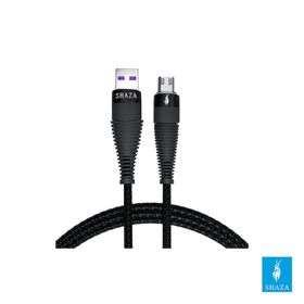 Shaza 5A 100W 2 mt USB Micro Örgülü Hızlı Şarj ve Data Kablosu