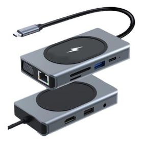 Shaza 9in1 Usb Hub Port 4K HDMI Ethernet PD 15w Adaptör