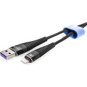 Shaza Apple Iphone Lightning 5A 100W Örgülü 3 m Siyah Hızlı Şarj ve Data Kablosu