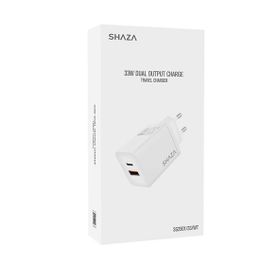Shaza SG2501/33/WT PD33W Çift Çıkışlı Usb QC3.0 Type-C Şarj Adaptörü