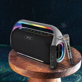 Shaza SS4504/BK 250 W Siyah Ses Çıkışı Mikrofonlu Taşınabilir Bluetooth Hoparlör