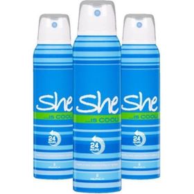 She Cool 3x150 ml Kadın Sprey Deodorant