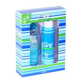 She Is Cool 50 ml Edt Kadın Parfüm 150 ml Deodorant Set