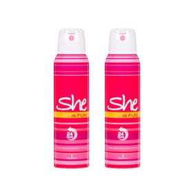 She Is Fun 2x150 ml Kadın Deodorant