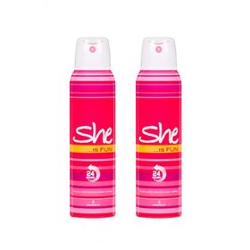 She Is Fun 2x150 ml Kadın Deodorant