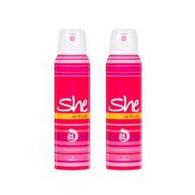 She Is Fun 2x150 ml Kadın Deodorant