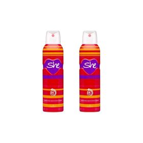 She Is Love 2x150 ml Kadın Sprey Deodorant