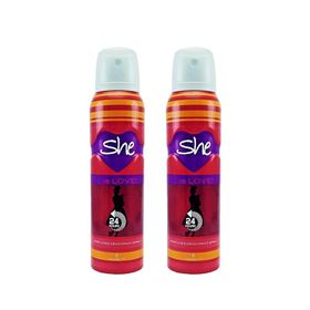 She Is Love 2x150 ml Kadın Sprey Deodorant