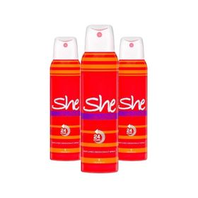 She Is Love 3x150 ml Kadın Sprey Deodorant