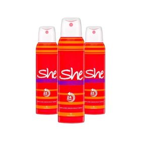 She Is Love 3x150 ml Kadın Sprey Deodorant