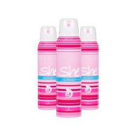 She Is Pretty 3x150 ml Kadın Deodorant