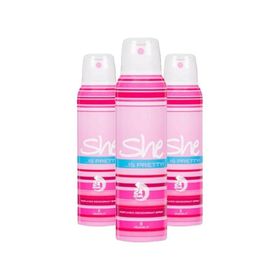 She Is Pretty 3x150 ml Kadın Deodorant