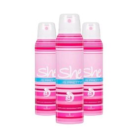 She Is Pretty 3x150 ml Kadın Deodorant
