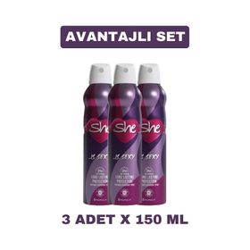 She Is Sexy 3x150 ml Kadın Sprey Deodorant