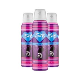 She Is Sexy 3x150 ml Kadın Sprey Deodorant