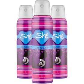 She Is Sexy 3x150 ml Kadın Sprey Deodorant