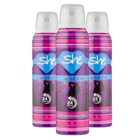 She Is Sexy 3x150 ml Kadın Sprey Deodorant