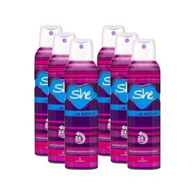 She Is Sexy 6x150 ml Kadın Sprey Deodorant