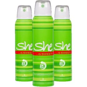She Is Sweet 3x150 ml Kadın Sprey Deodorant