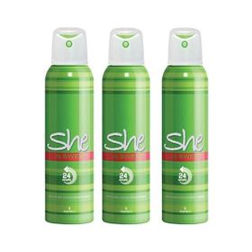 She Is Sweet 3x150 ml Kadın Sprey Deodorant