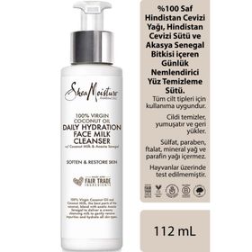 Shea Moisture %100 Saf Hindistan Cevizi Yağlı Günlük Nemlendirici 112 ml Yüz Temizleme Sütü