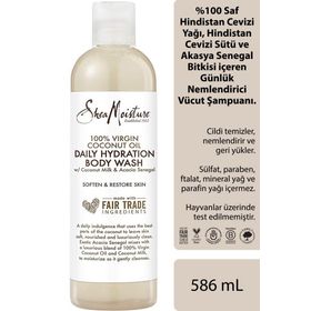 Shea Moisture Saf Hindistan Cevizi Yağlı Günlük Nemlendirici 586 ml Vücut Şampuanı