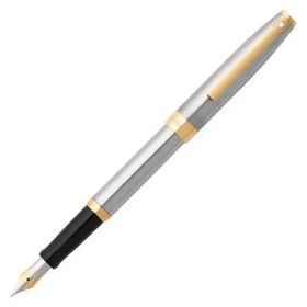 Sheaffer 9473-0 Sagaris Krom Gövde Ve Kapak,Altın Renkli Klips Dolma Kalem