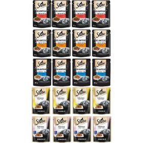 Sheba 20x85 gr Pouch Sığır-Ton-Tavuk-Somon-Hindi Yetişkin Kedi Yaş Maması