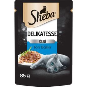 Sheba 24x85 gr Delikatesse Ton Balıklı Jöleli Pouch Yetişkin Kedi Yaş Maması