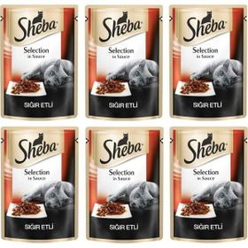 Sheba 6x85 gr Pouch Sığır Etli Yetişkin Kedi Konservesi
