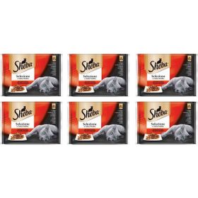 Sheba Pouch Karışık Çeşit 4x85 gr 6 Adet Yetişkin Kedi Konservesi