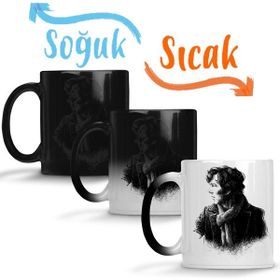 Sherlock Holmes Sherlocked Drawing Sihirli Porselen Kupa
