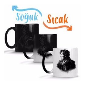 Sherlock Holmes Sherlocked Drawing Sihirli Porselen Kupa
