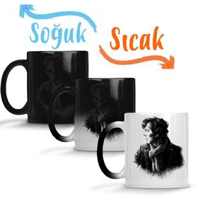 Sherlock Holmes Sherlocked Drawing Sihirli Porselen Kupa