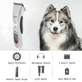 Shernbao CAC-868 Lityum Akülü Köpek Traş Makinası